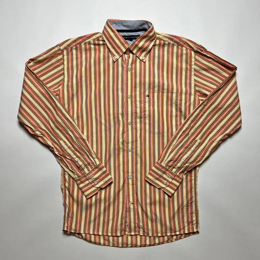 Y2K Tommy Hilfiger Stripe Hemd S - Cats on Stacks VNTG