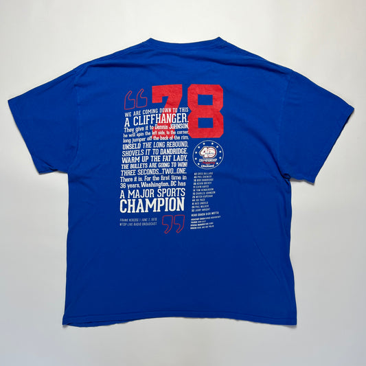 Vintage NBA 40 Bullets 1978 Anniversary T-Shirt L - Cats on Stacks VNTG