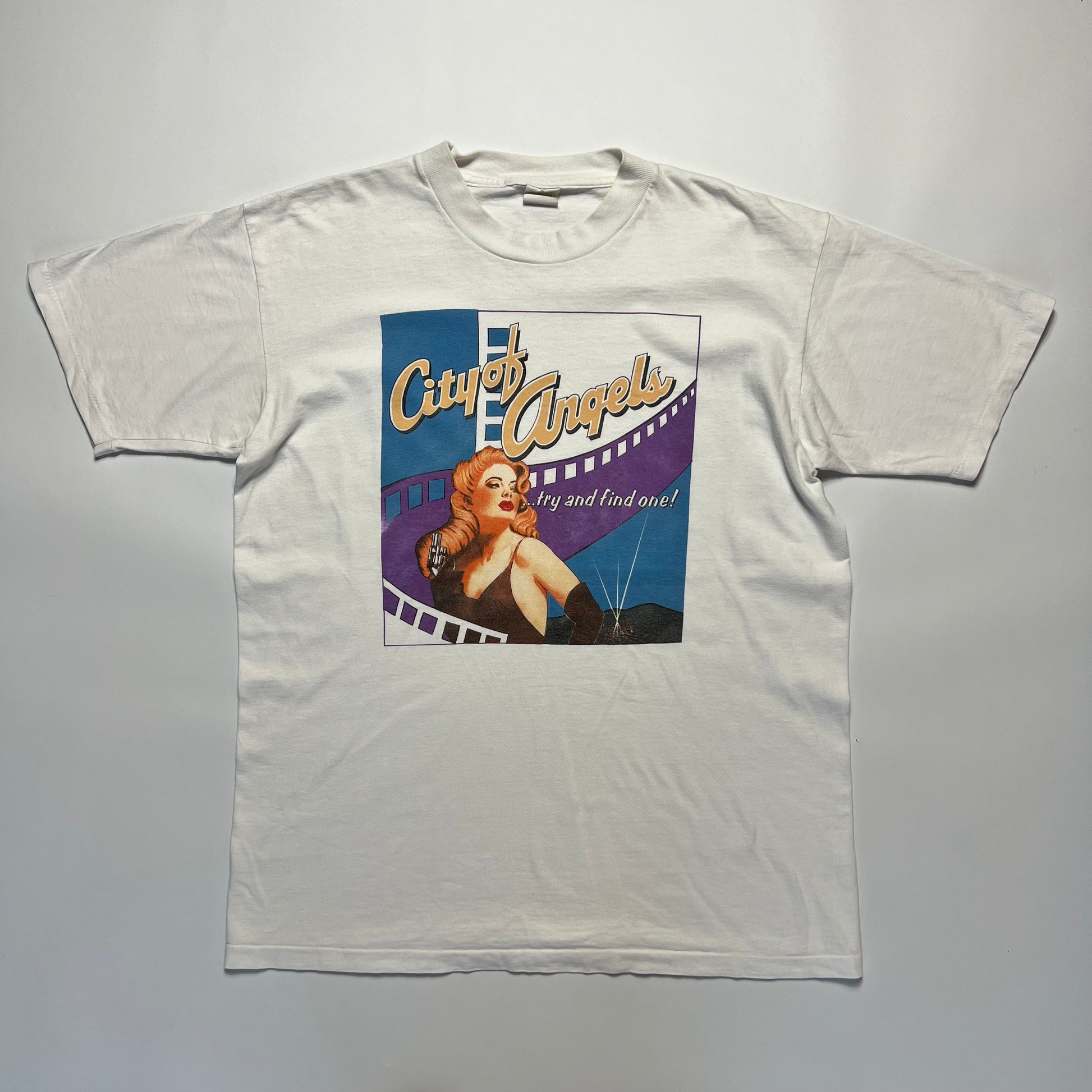 Vintage LA City of Angels White T-Shirt L / XL - Cats on Stacks VNTG