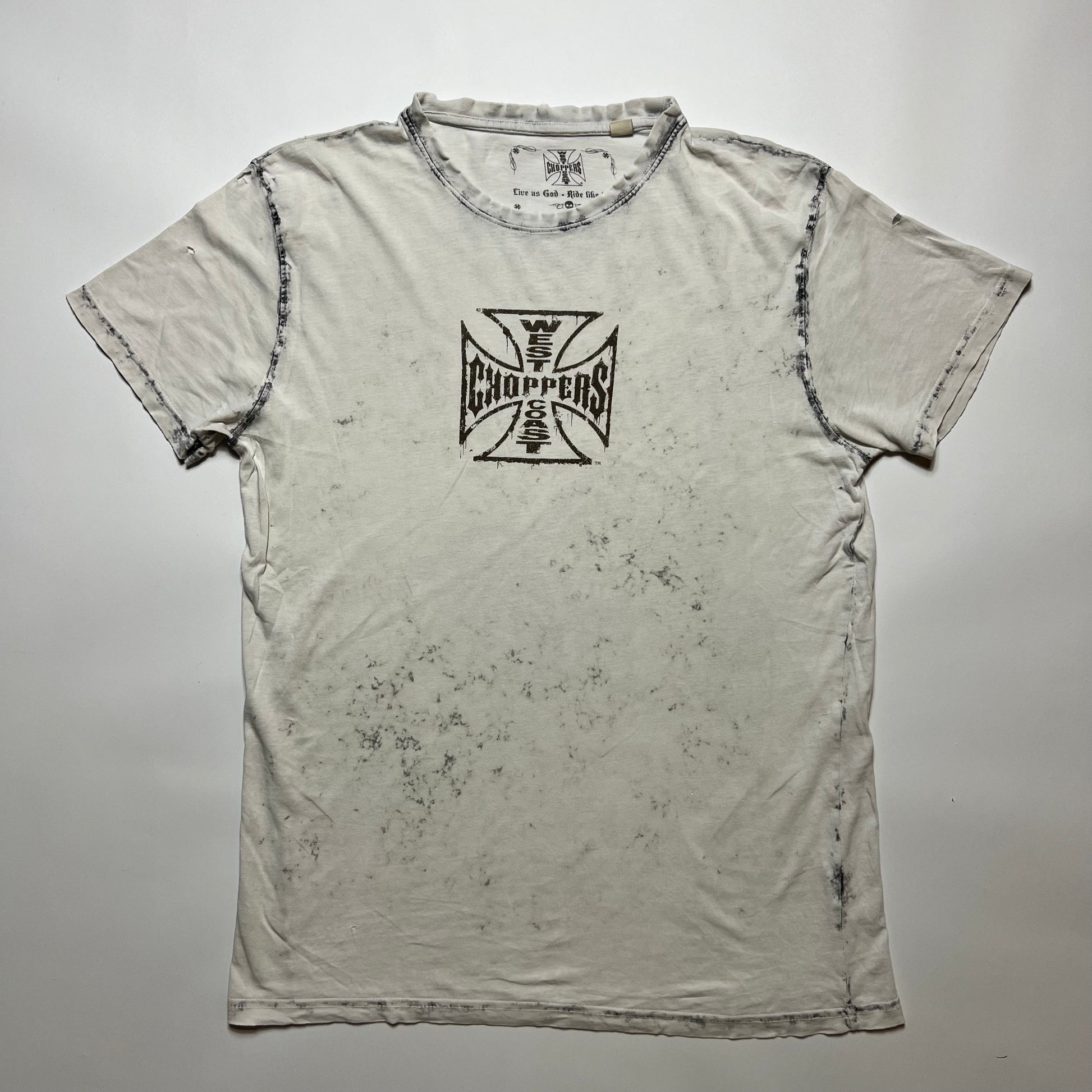Y2K West Coast Choppers Cross T-Shirt S - Cats on Stacks VNTG