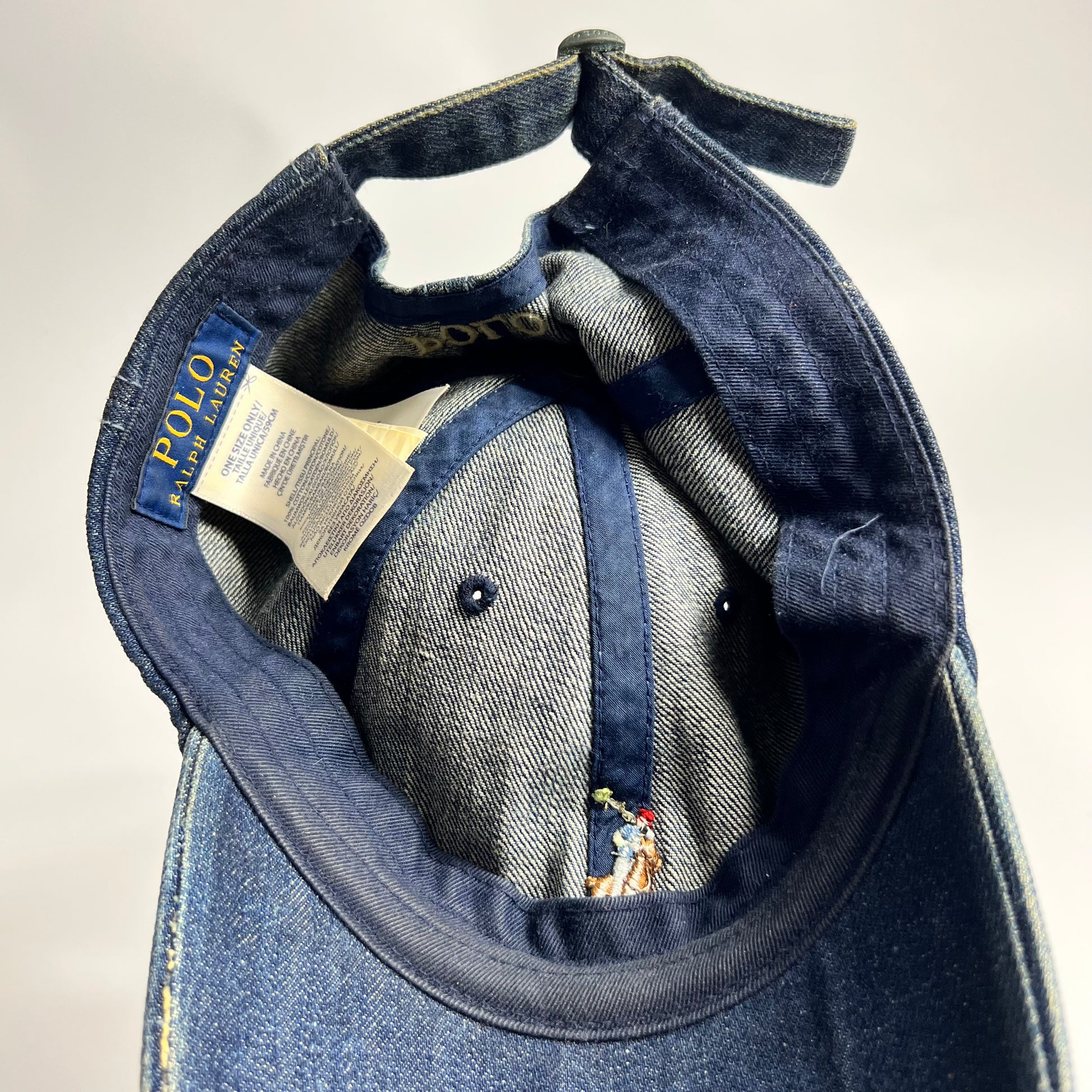 Denim Ralph Lauren Polo Strapback Cap - Cats on Stacks VNTG