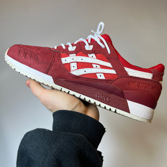 Asics Gel Lyte III True Red 41,5 / H7K4Y - Cats on Stacks VNTG