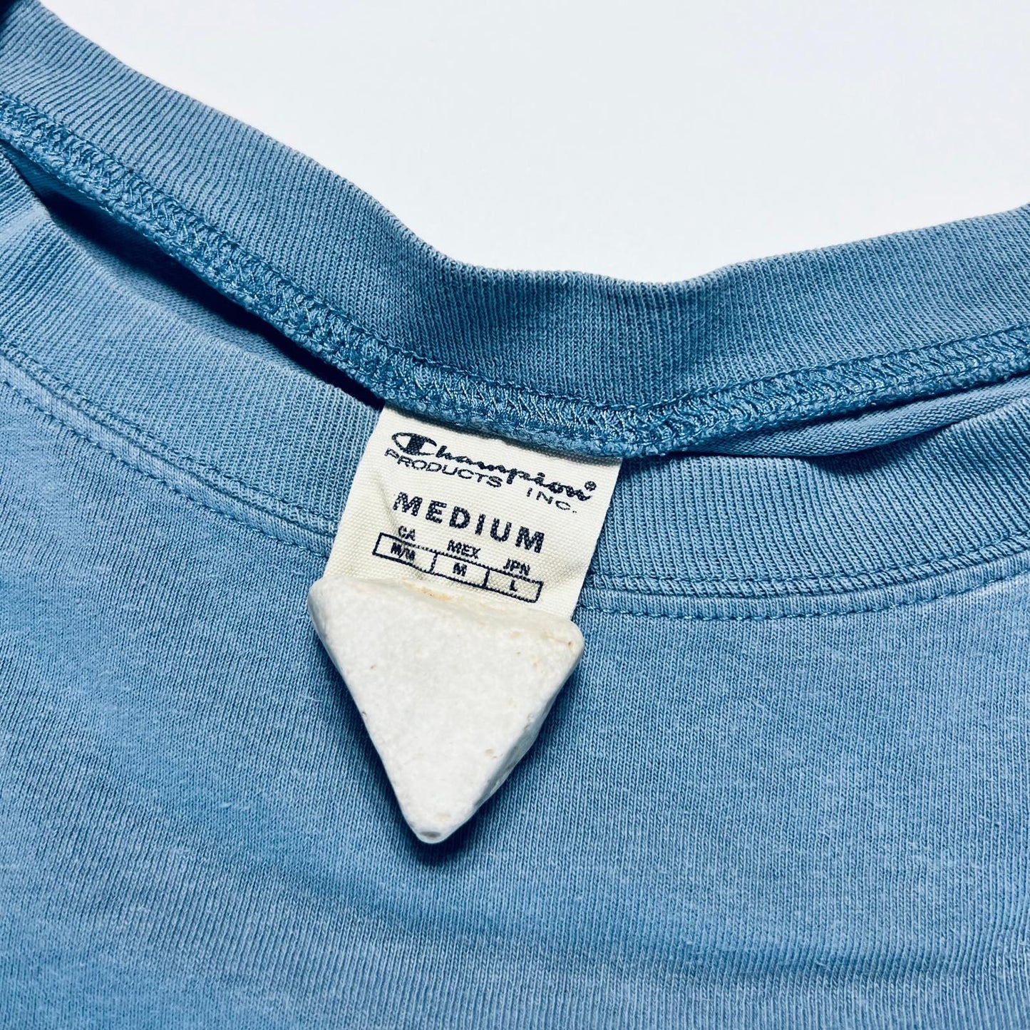 Champion Blue Script T-Shirt M / L - Cats on Stacks VNTG