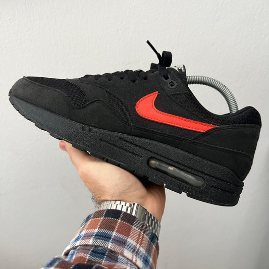 Nike Air Max 1 ID Orange Matt Schwarz 943756-983 Größe 42,5