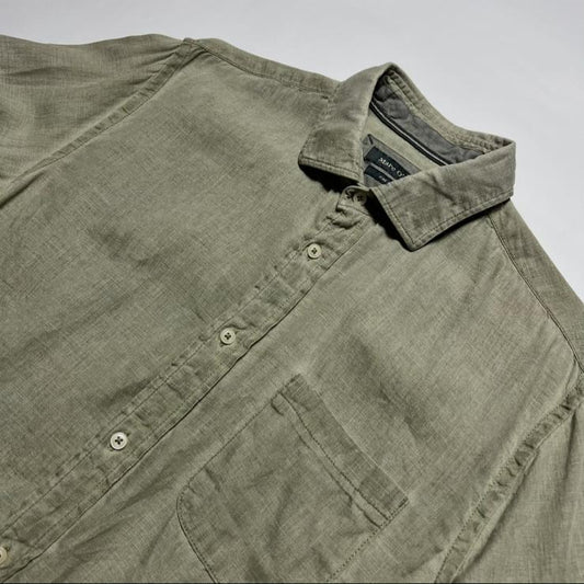 Marco Polo Pure Leinen Leinenhemd Vintage Fade grau M / L