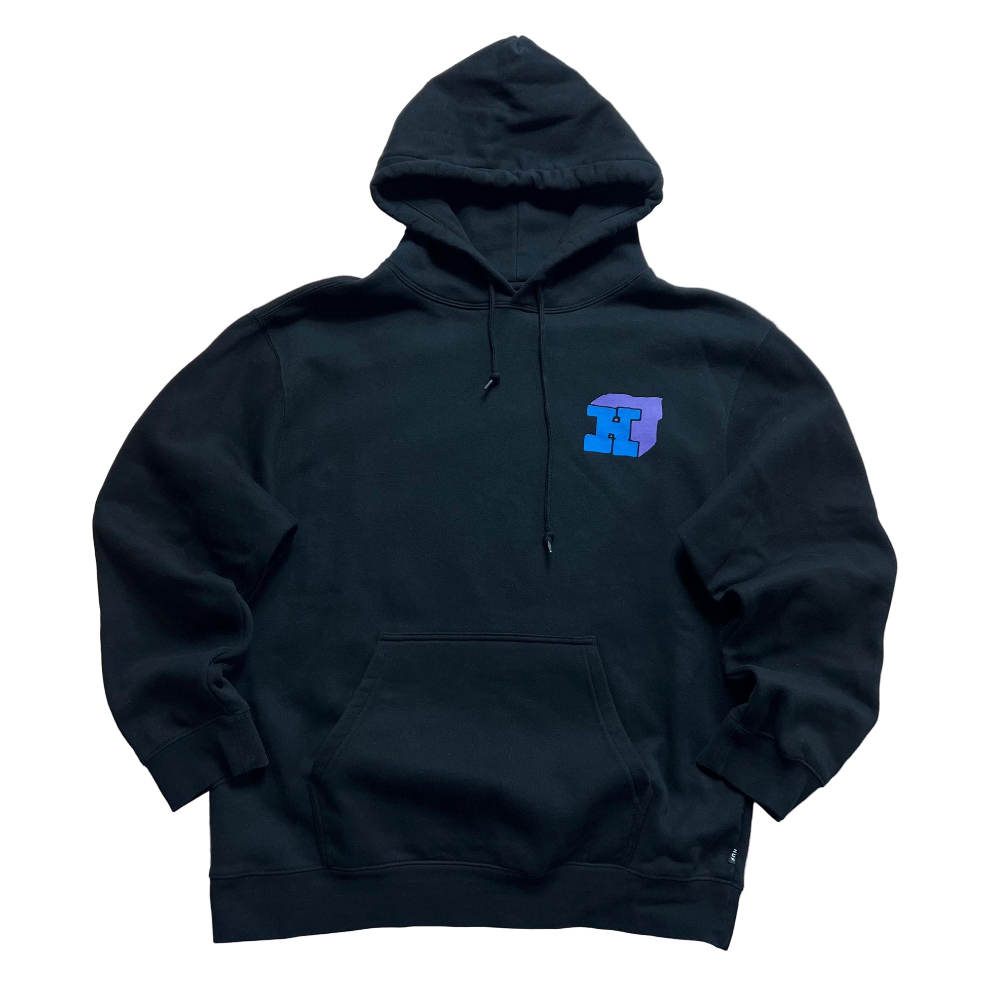 HUF Worldwide 3D Spellout Hoodie schwarz XL - Cats on Stacks VNTG