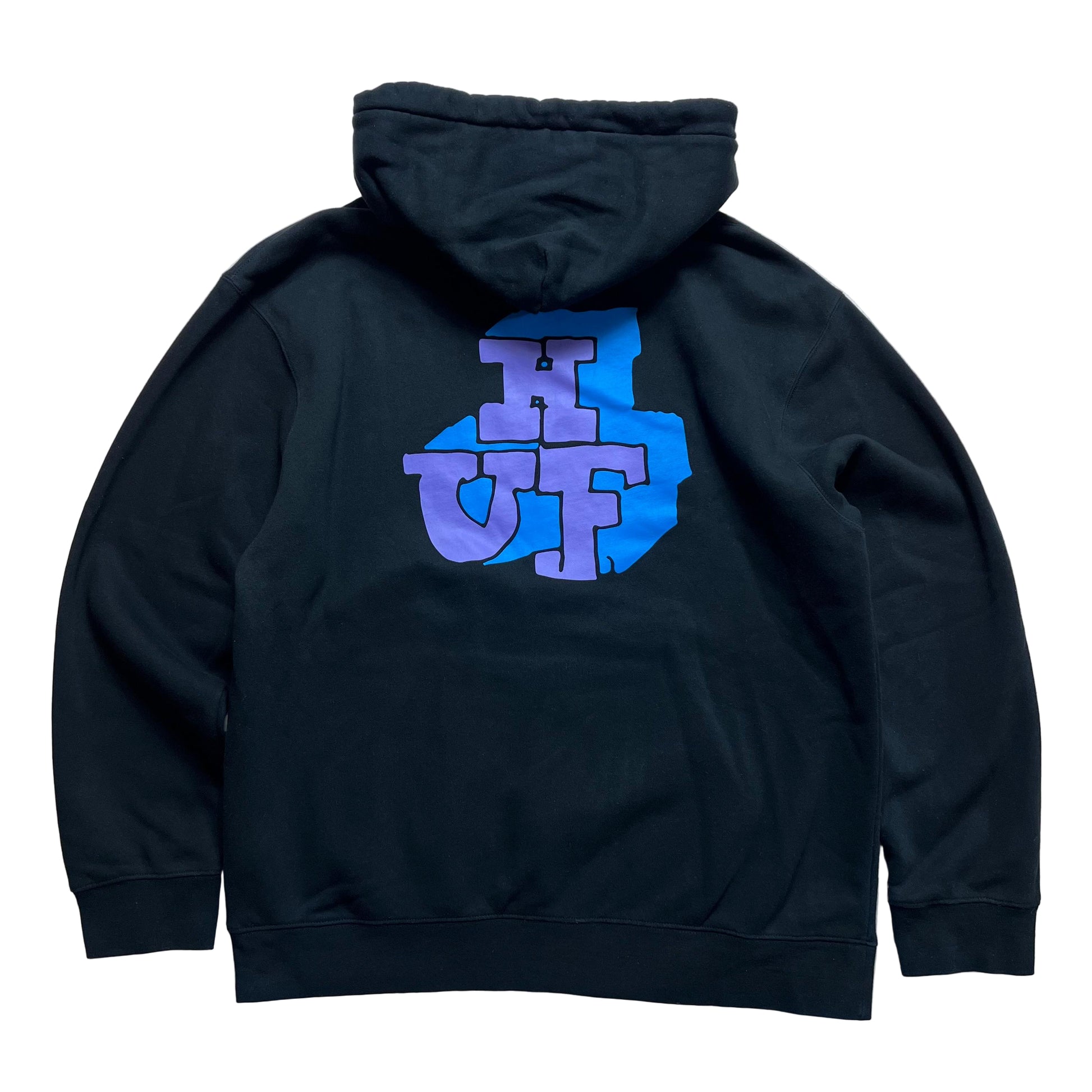 HUF Worldwide 3D Spellout Hoodie schwarz XL - Cats on Stacks VNTG